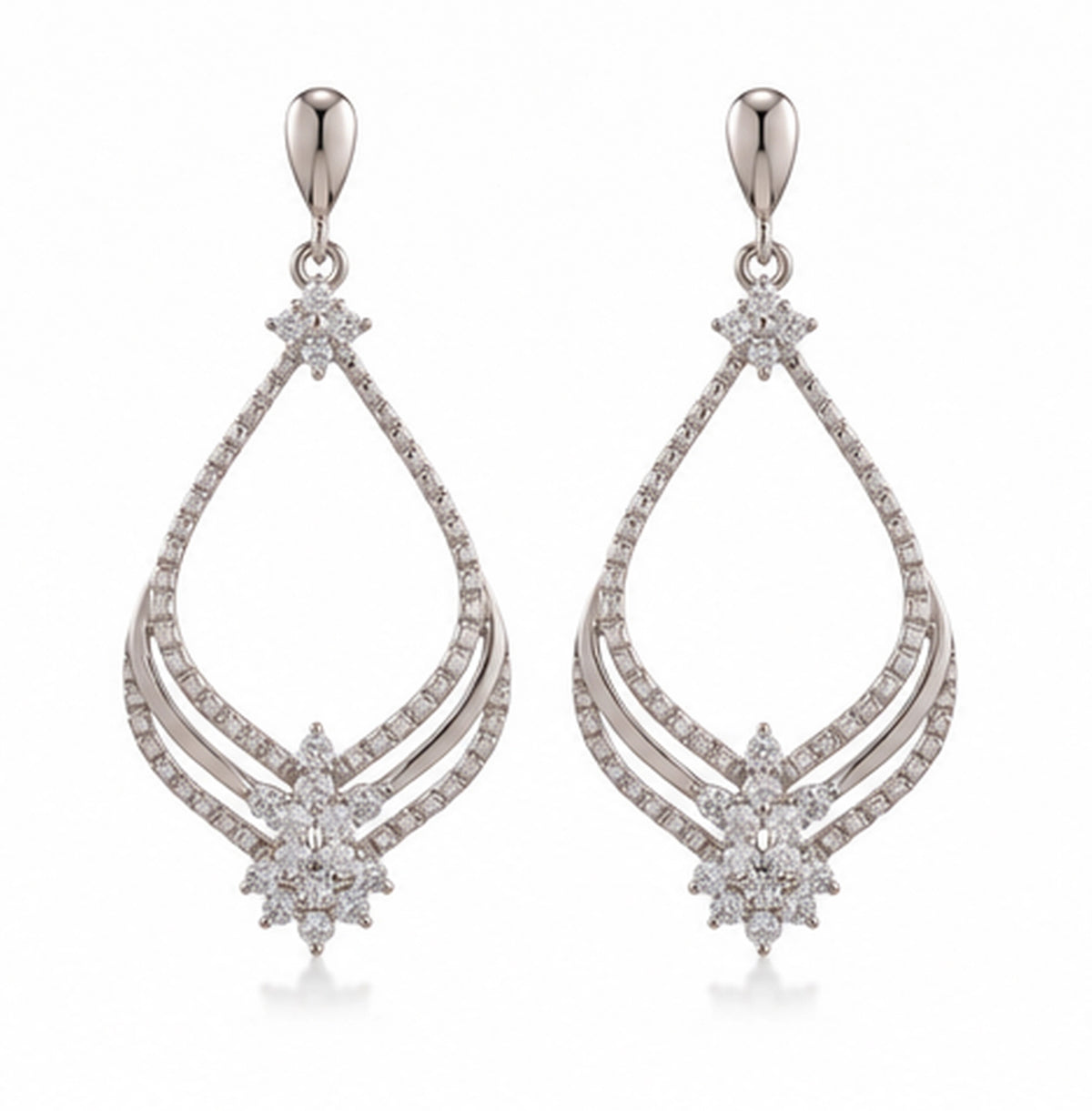 925 Sterling Silver Aurora Teardrop Earrings