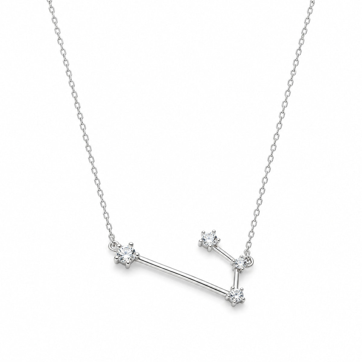 925 Sterling Silver 4 Stone constellation Necklace