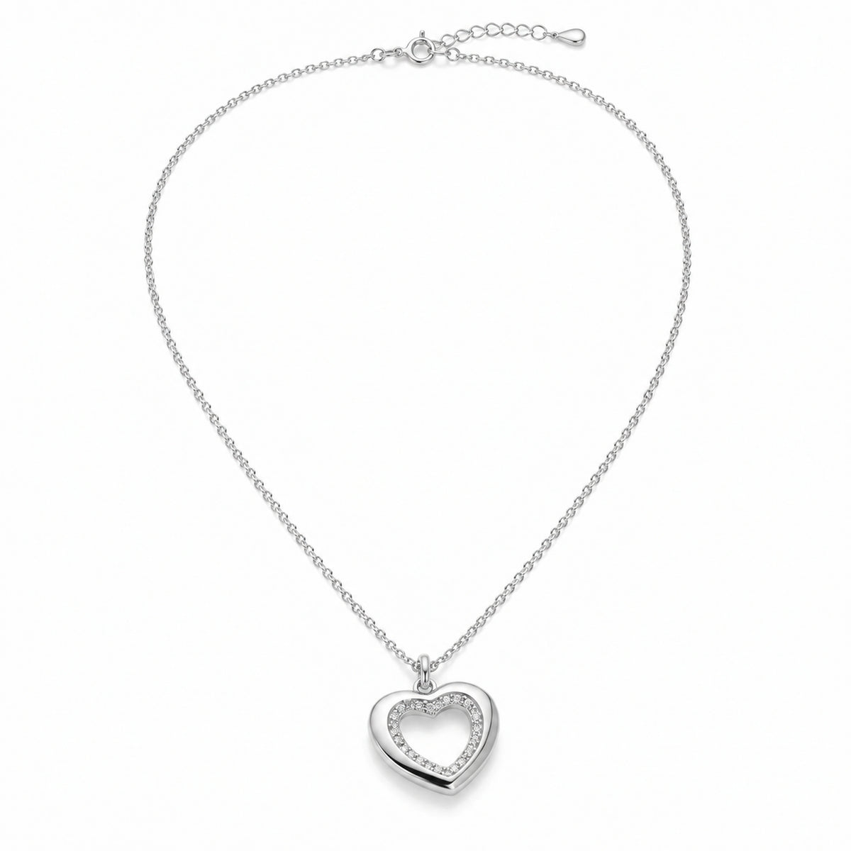 925 Sterling Silver Heartin Necklace