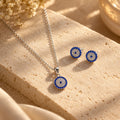 925 Sterling Silver Evil Eye Jewelry Set | Necklace & Earrings