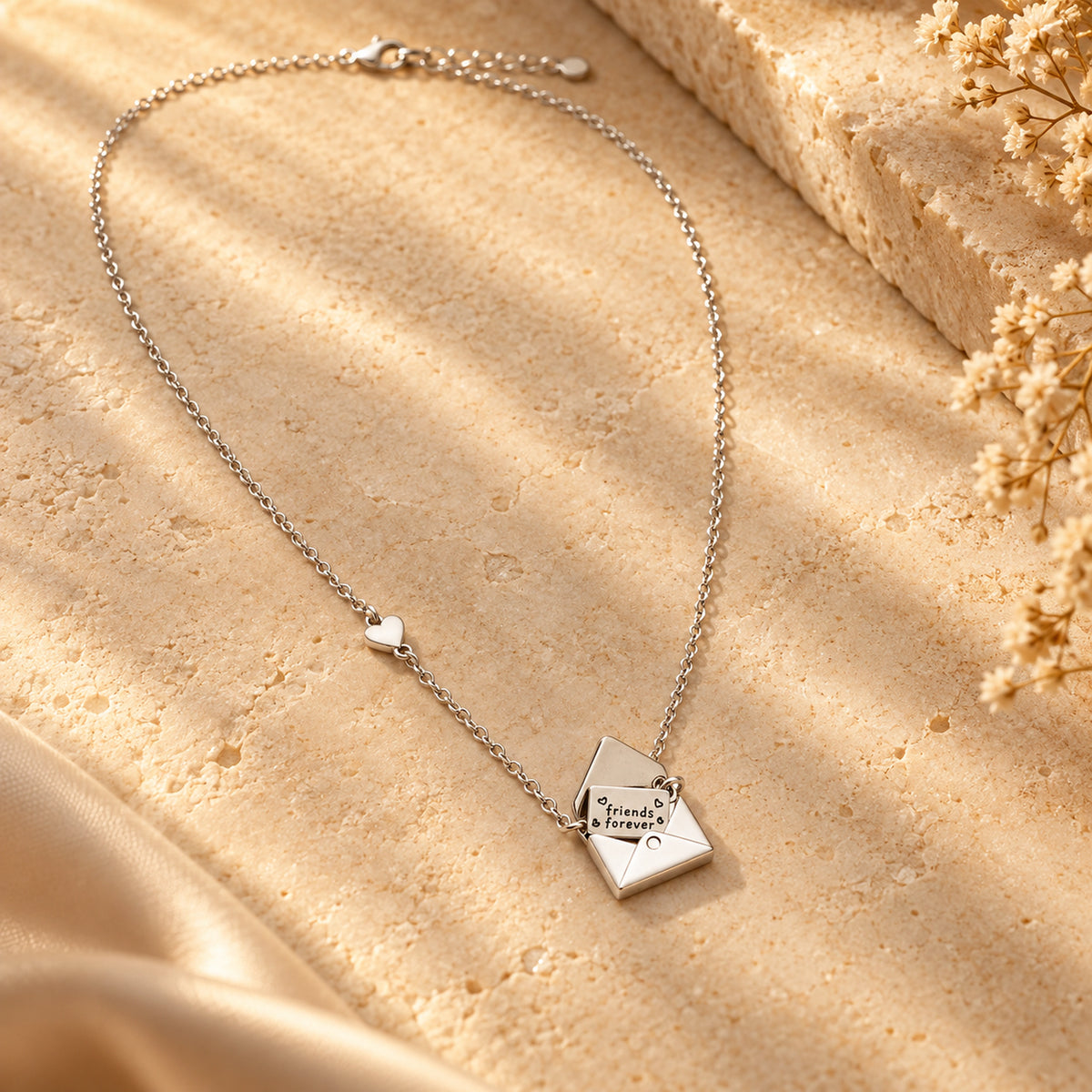925 Sterling Silver Mail Box Necklace