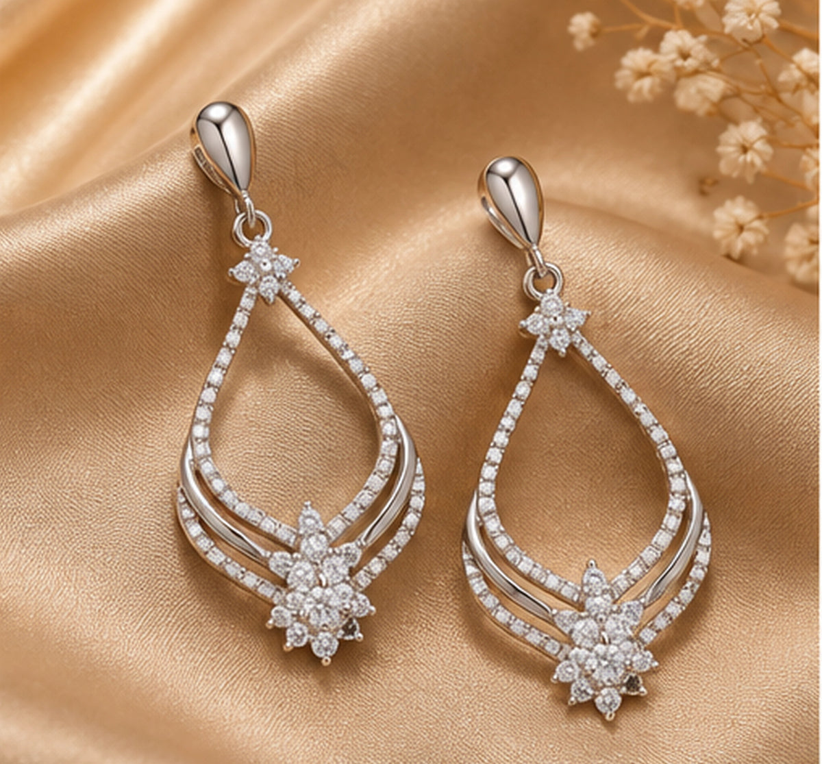 925 Sterling Silver Aurora Teardrop Earrings