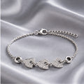Celeste Triple Heart 925 Sterling Silver Bracelet