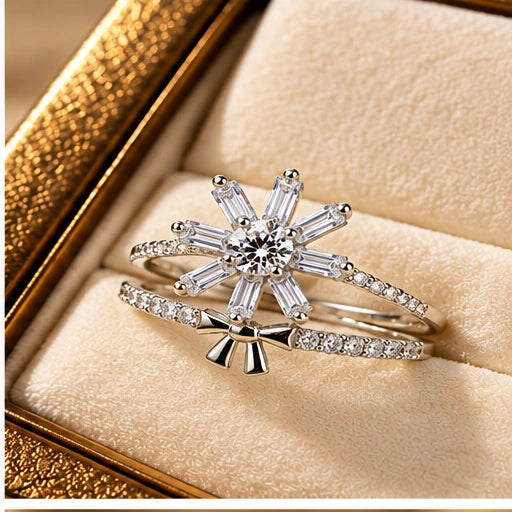 925 Sterling Silver Starburst Ring