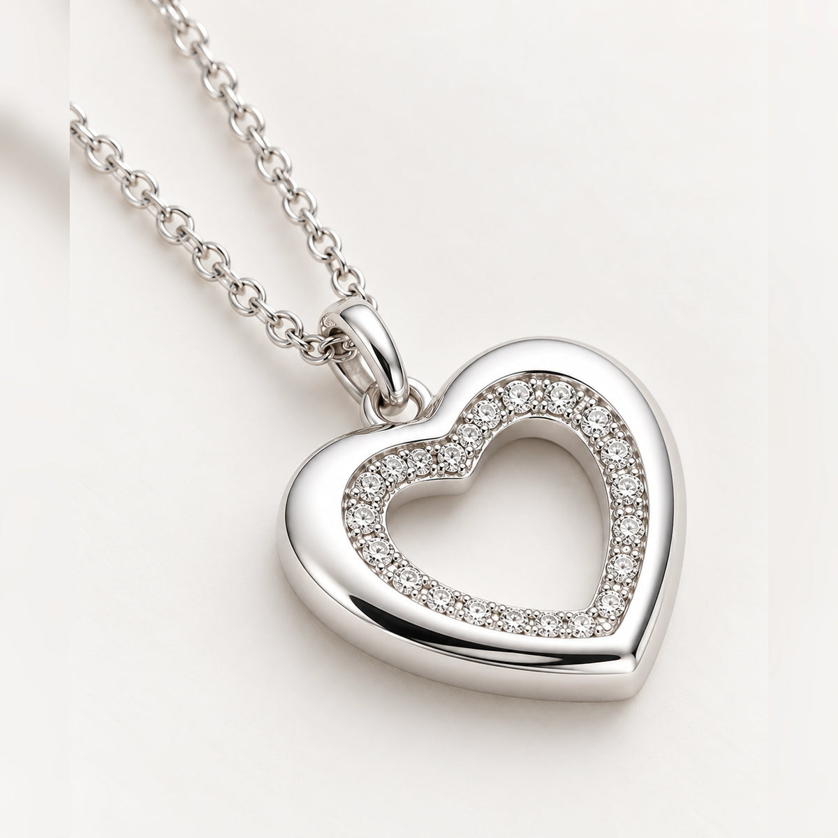 925 Sterling Silver Heartin Necklace