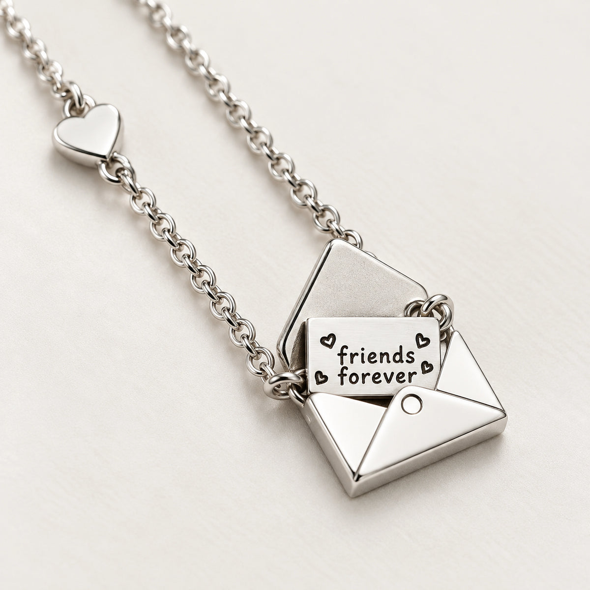 925 Sterling Silver Mail Box Necklace