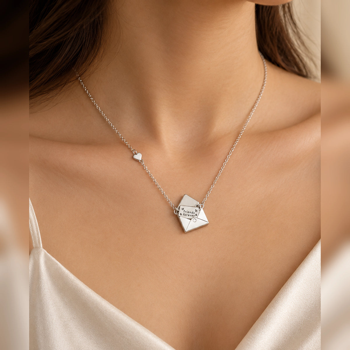 925 Sterling Silver Mail Box Necklace