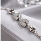Celeste Triple Heart 925 Sterling Silver Bracelet