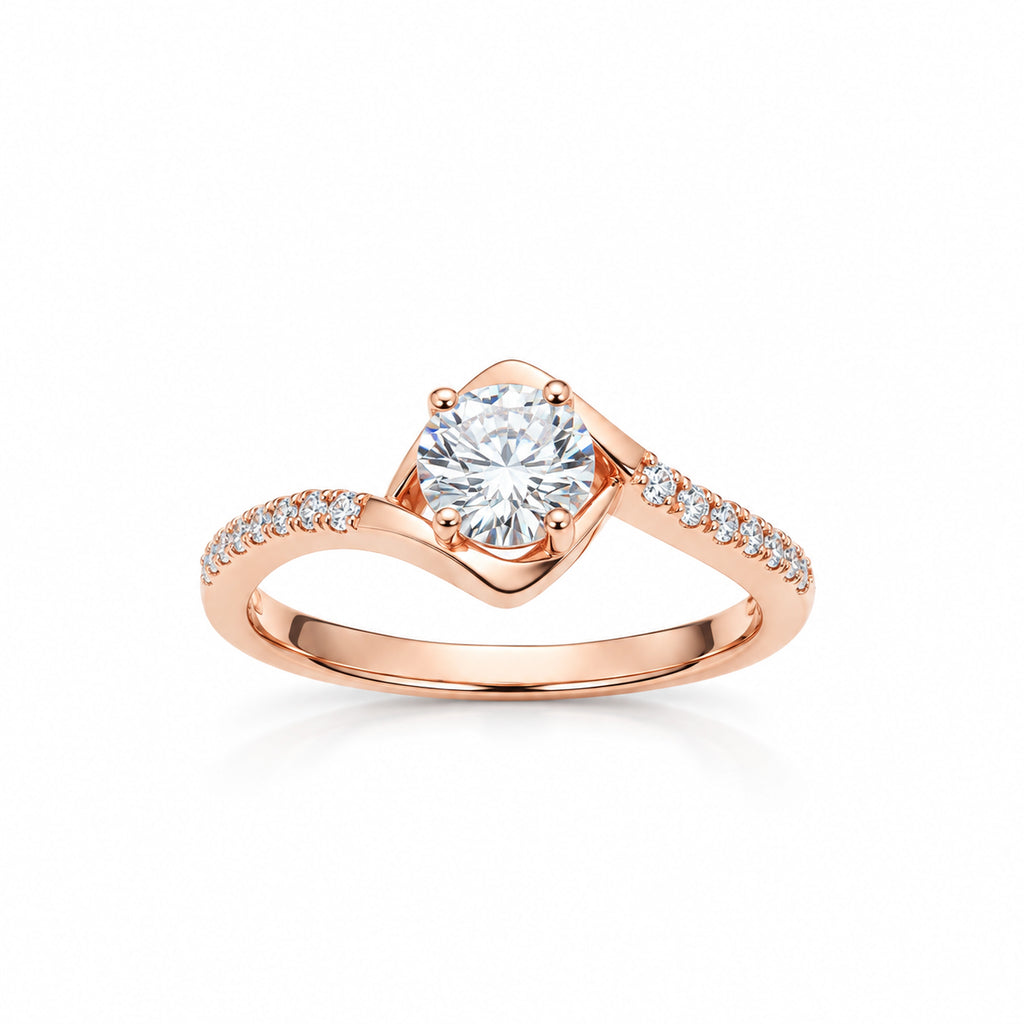 925 Rose Gold Solitaire ring