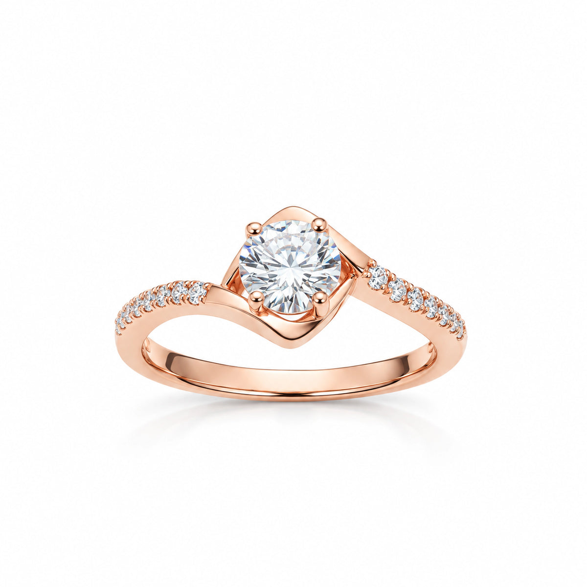 925 Rose Gold Solitaire ring
