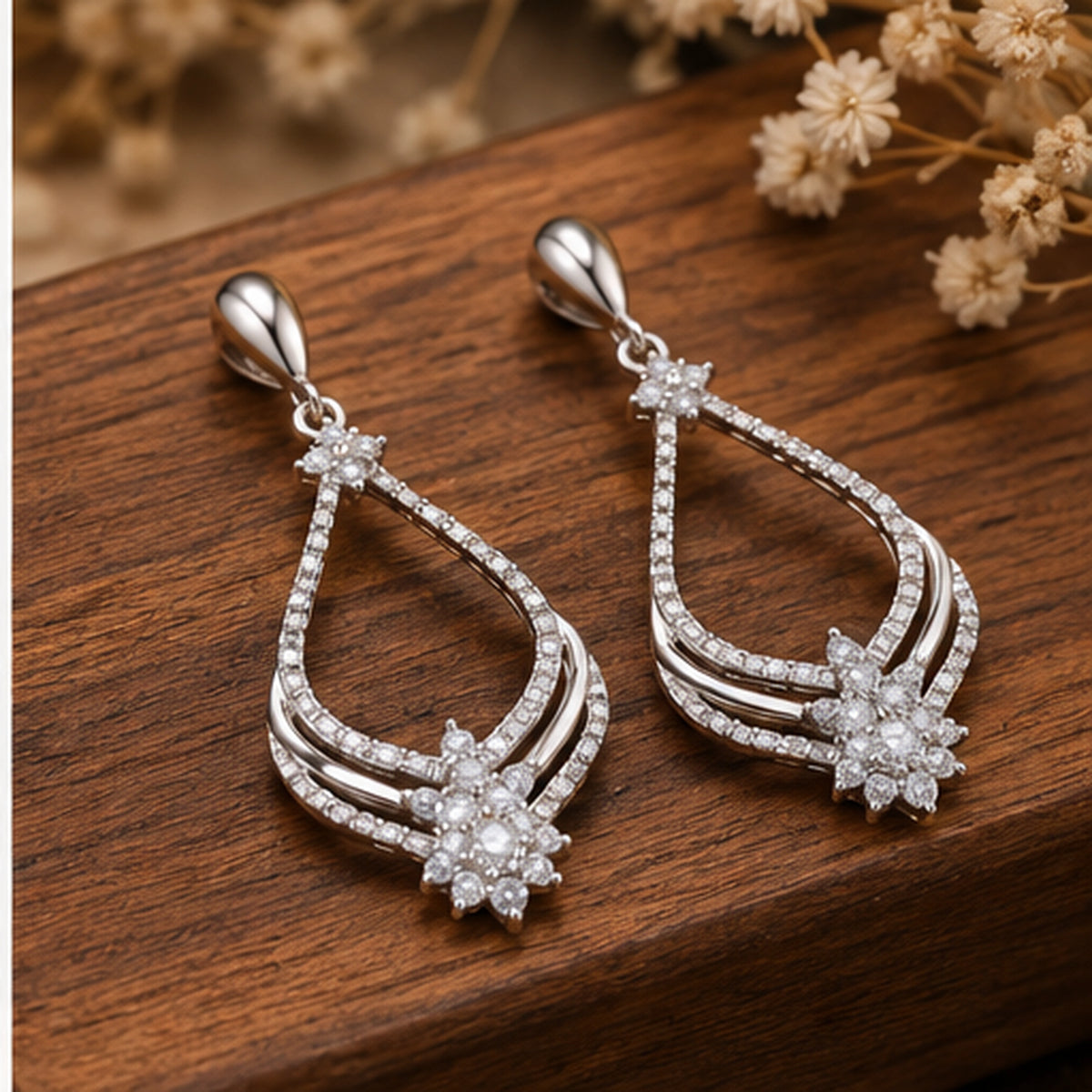 925 Sterling Silver Aurora Teardrop Earrings