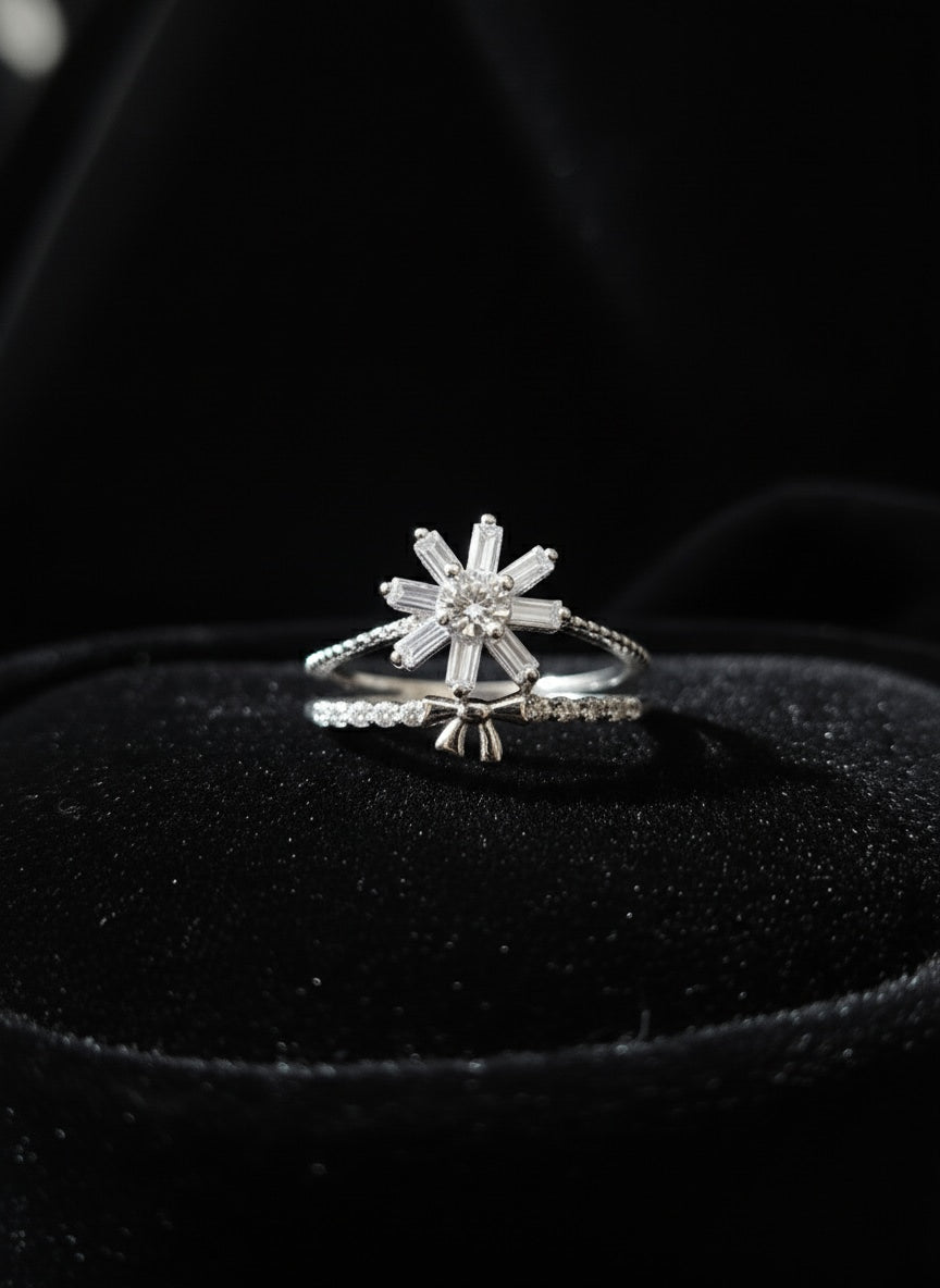 925 Sterling Silver Starburst Ring