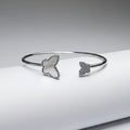 925 Sterling Silver Butterfly Open Kada for Women | Elegant Designer Silver Bracelet