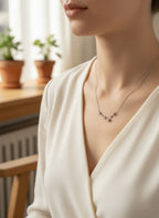 925 Sterling Silver 6 Stone Constellation Necklace