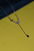 925 sterling silver butterfly y-shaped necklace