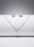 925 Sterling Silver Heart Jewelry Set | Necklace & Earring