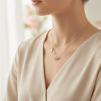 925 sterling silver bow tie and butterfly necklace