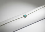 Aurelia Aqua Heart 925 Silver Tennis Bracelet