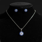 925 Sterling Silver Evil Eye Jewelry Set | Necklace & Earrings
