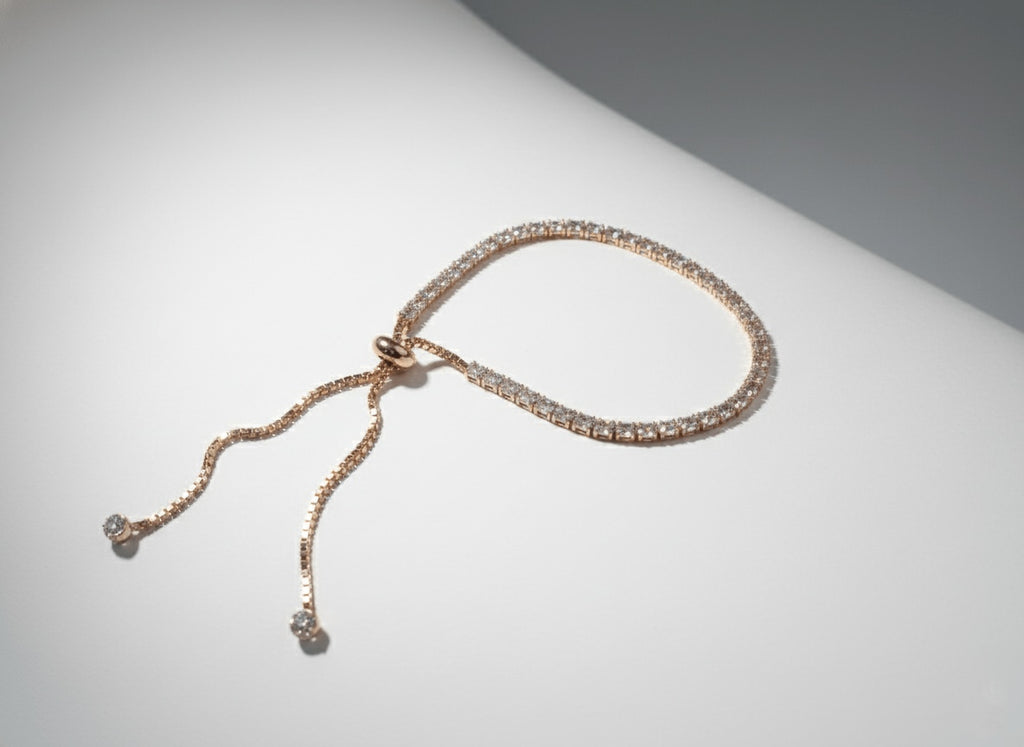 Eterna Rose Adjustable Tennis Bracelet | 925 Sterling Silver