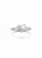 925 Mother-of-Pearl Heart & Star Ring