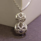 925 Sterling Silver Heart Cage Necklace