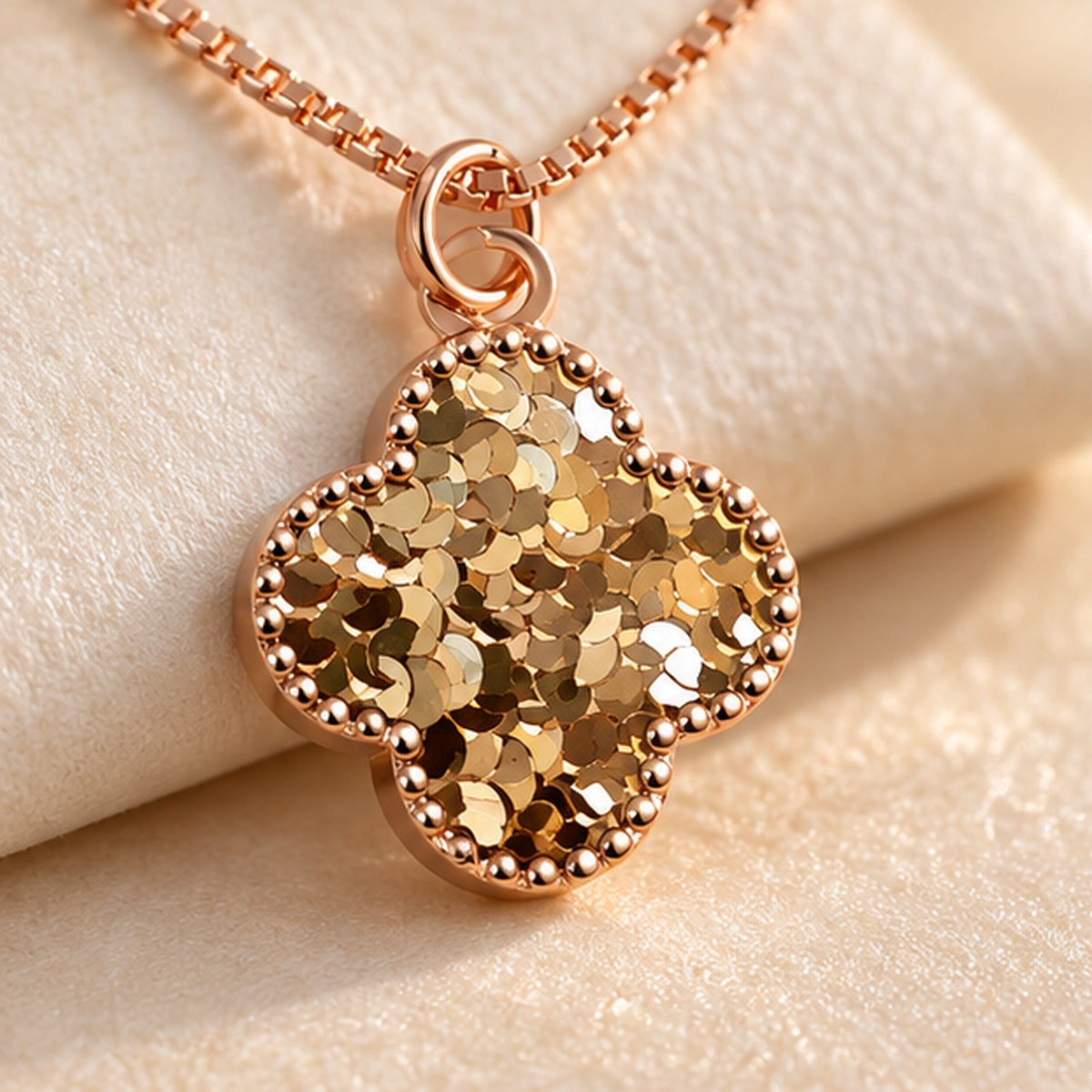 Rose Gold Bloom Medallion Pendant Necklace 925 Sterling Silver