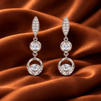 Marquise Crystal Double Drop Earrings 925 Sterling Silver