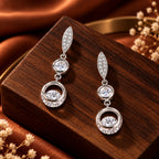 Marquise Crystal Double Drop Earrings 925 Sterling Silver