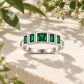 Baguette Statement Ring 925 Sterling Silver