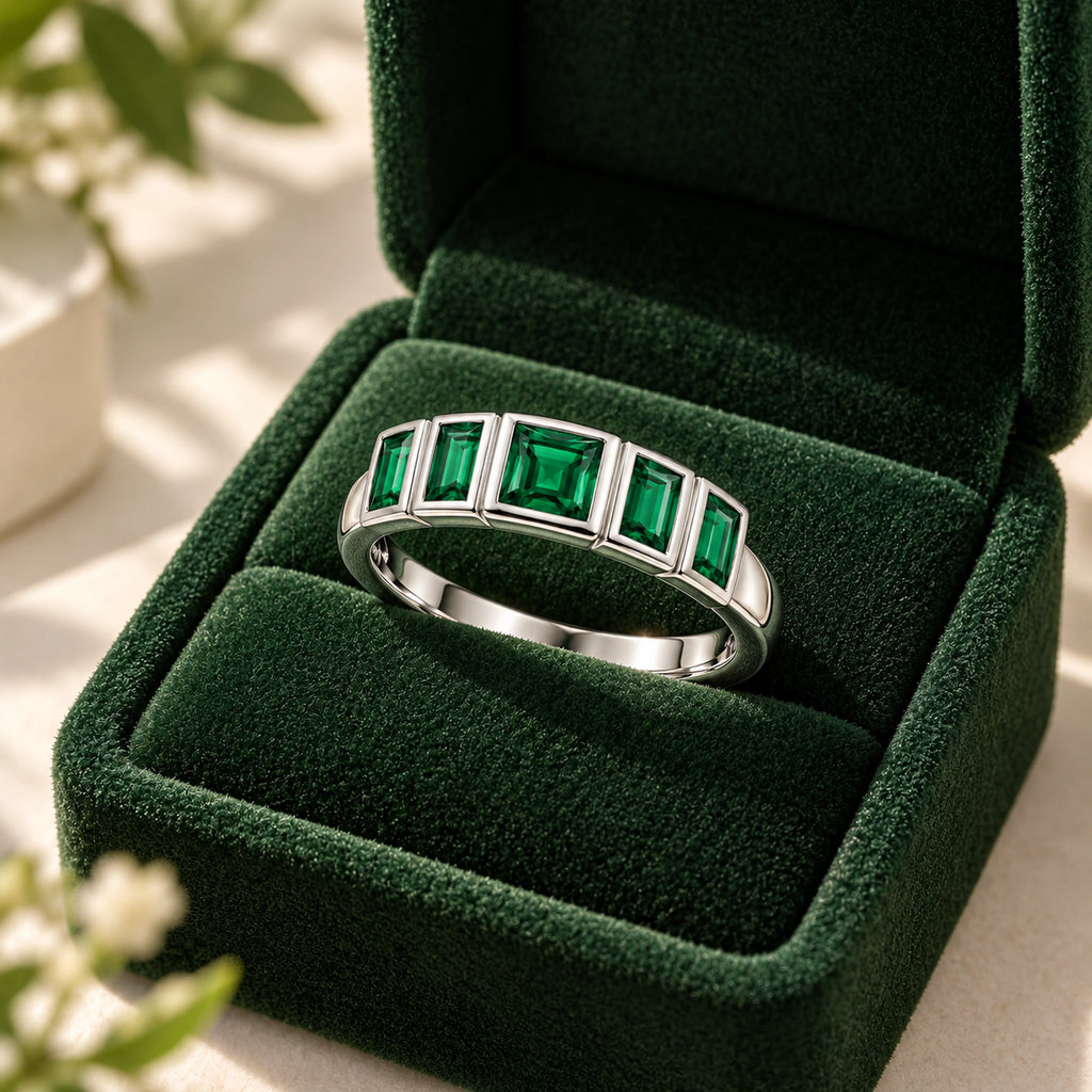 Baguette Statement Ring 925 Sterling Silver