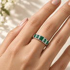 Baguette Statement Ring 925 Sterling Silver