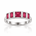 Baguette Statement Ring 925 Sterling Silver