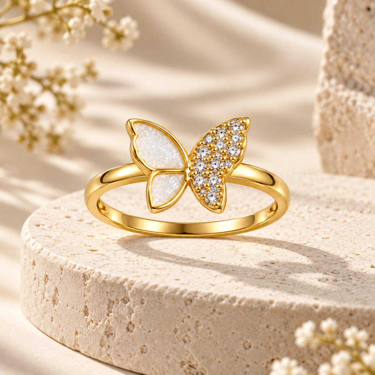Butterfly Pavé Ring 925 Sterling Silver