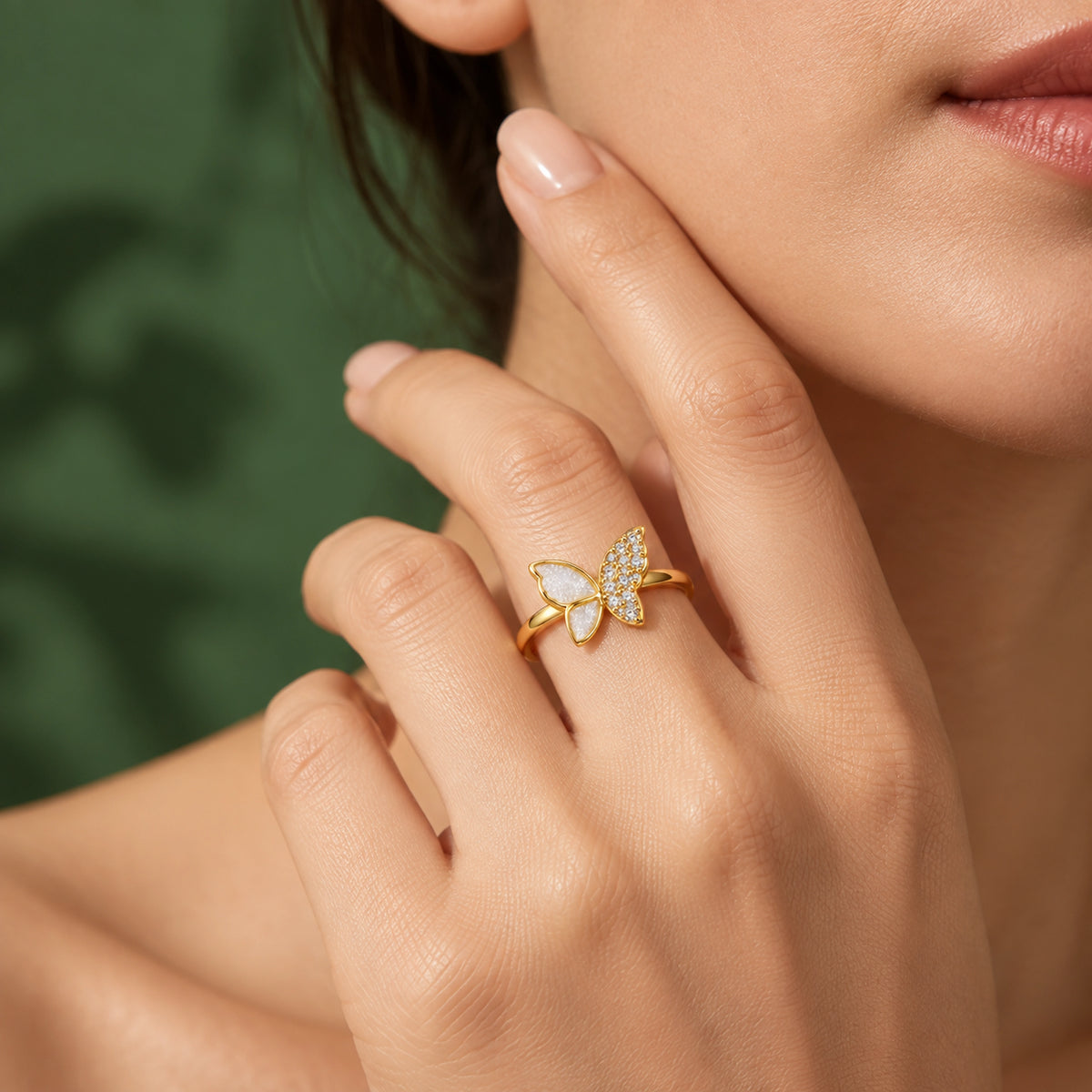 Butterfly Pavé Ring 925 Sterling Silver