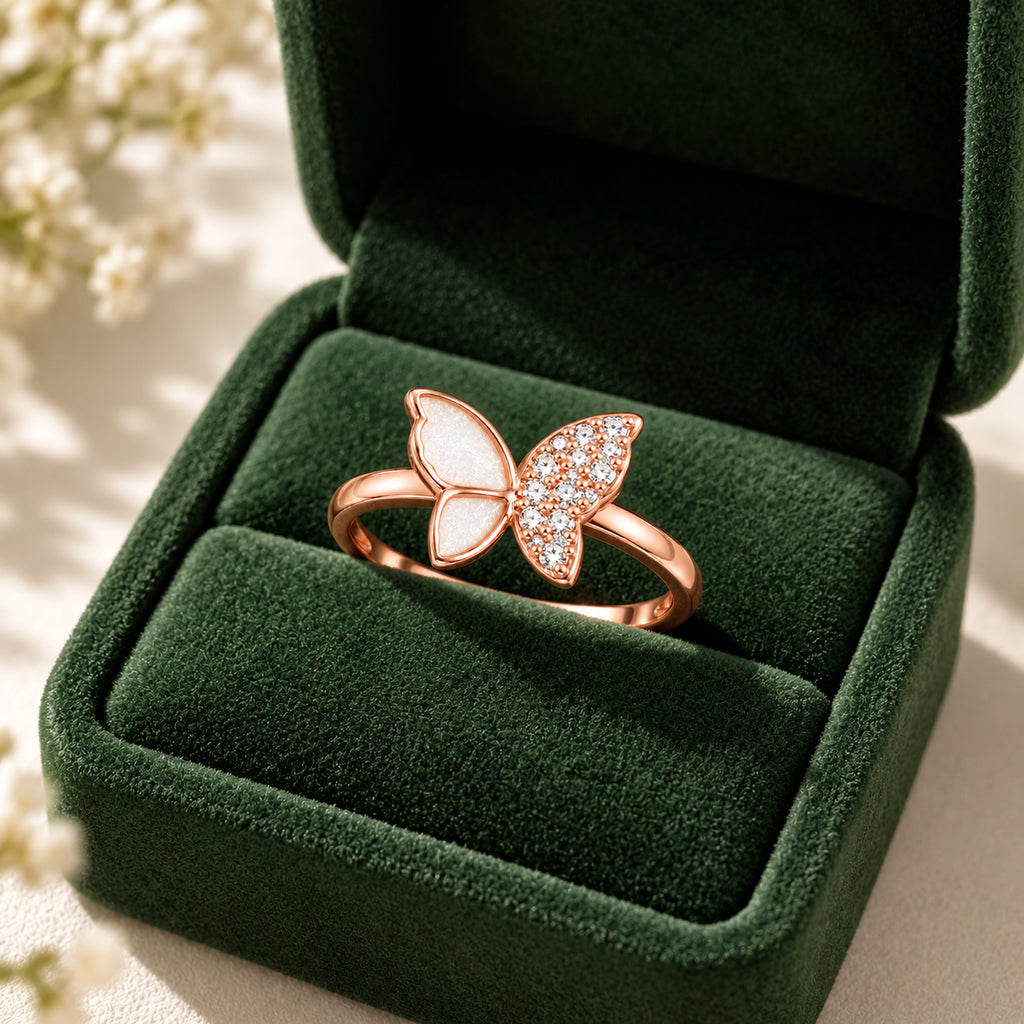 Butterfly Pavé Ring 925 Sterling Silver