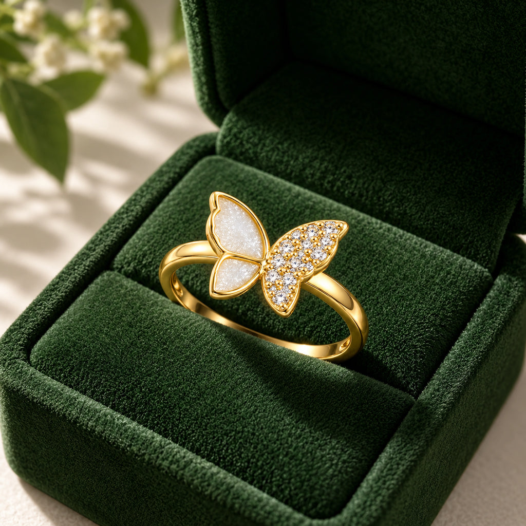 Butterfly Pavé Ring 925 Sterling Silver