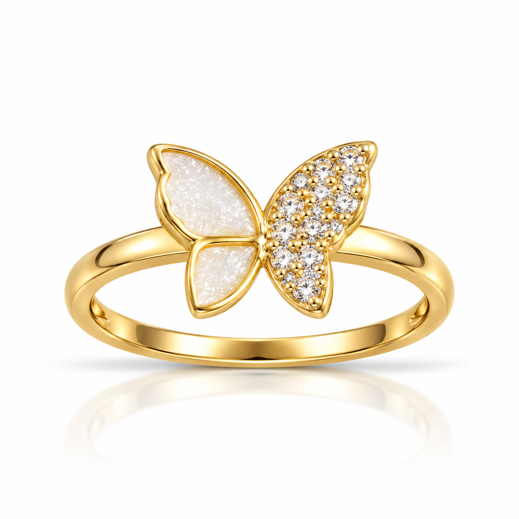 Butterfly Pavé Ring 925 Sterling Silver