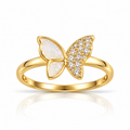 Butterfly Pavé Ring 925 Sterling Silver