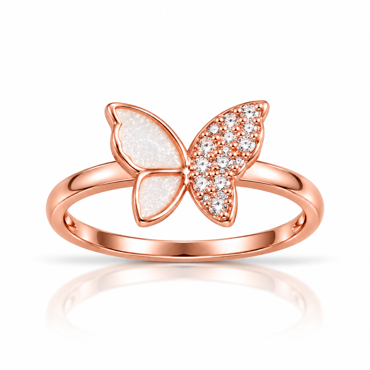 Butterfly Pavé Ring 925 Sterling Silver
