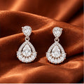 Teardrop Crystal Earrings 925 Sterling Silver