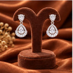 Teardrop Crystal Earrings 925 Sterling Silver