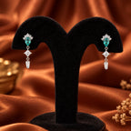 Turquoise Geometric Drop Earrings 925 Sterling Silver