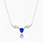 925 Sterling Silver Deer Horn Necklace