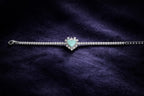 Aurelia Aqua Heart 925 Silver Tennis Bracelet