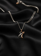 925 sterling silver couple hug infinity pendant