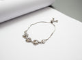 Luna Adjustable Triple Heart 925 Silver Bracelet