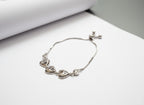 Luna Adjustable Triple Heart 925 Silver Bracelet