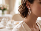 925 Silver Celeste Curve Rose Gold Earrings