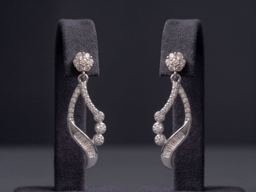 925 Silver Celeste Curve Earrings